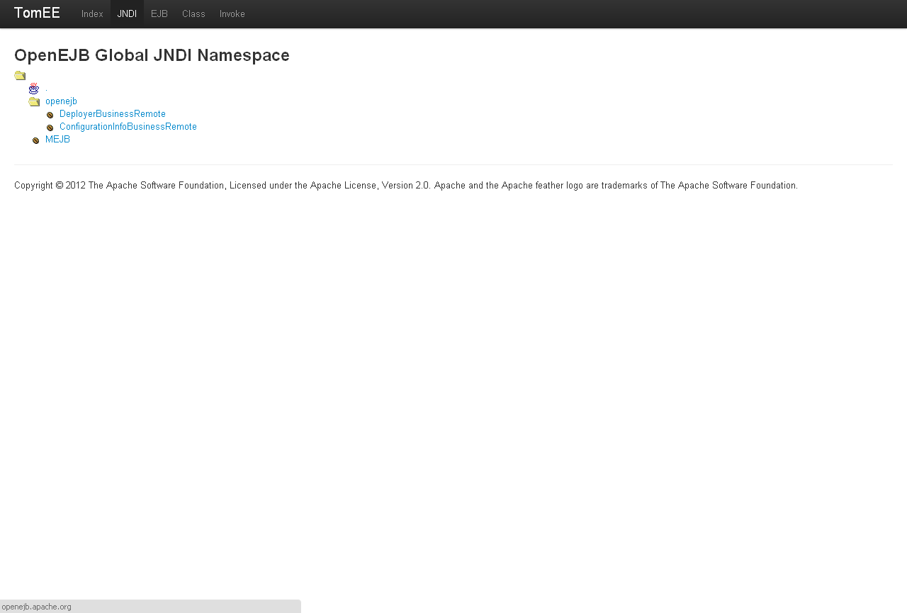 TomEE Console JNDI