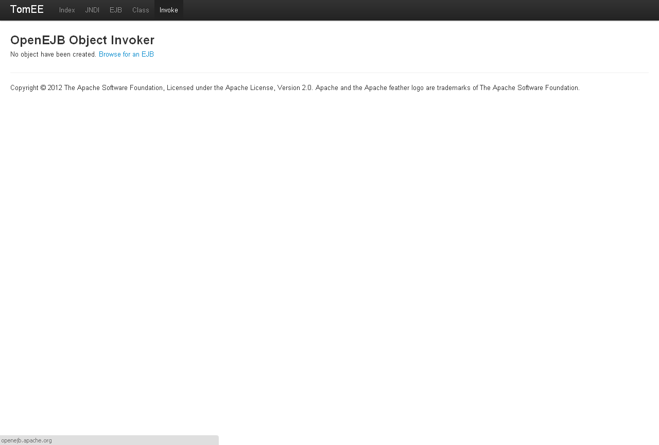TomEE Console Invoke